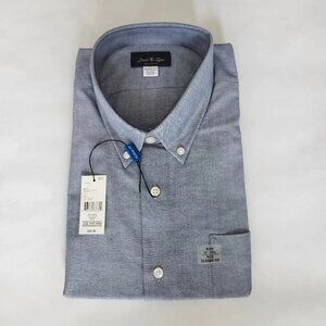 David Taylor Dress Shirt Men Classic Fit Blue Depth Quality Size 34/35
